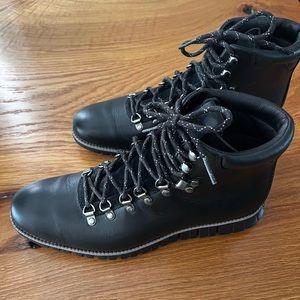 Cole Haan ZeroGrand Hiker Leather Black Boots Men’s 9.5